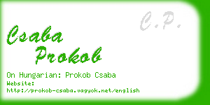 csaba prokob business card
